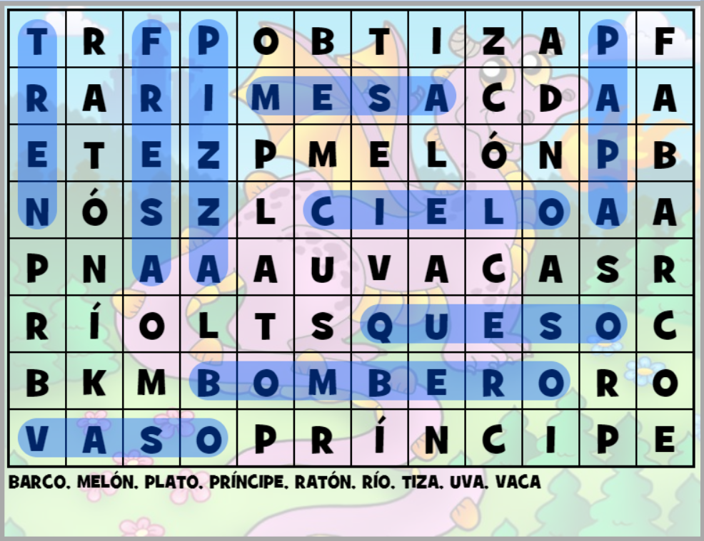 SOPA DE LETRAS